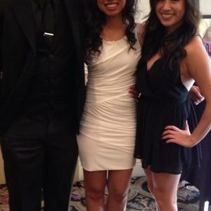 Nordstrom: white ruched bodycon dress